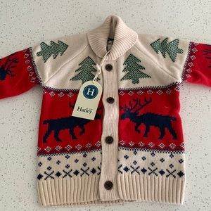 Hatley Holiday Elk shawl Collar Cardigan